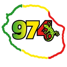 Logo 974 Réunion, idéal pour personnaliser les articles pour bébé. Parfait pour ajouter une touche locale à vos créations.