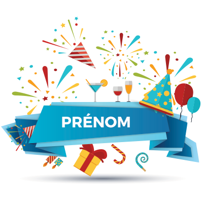 Joyeux anniversaire style 1, un décor festif pour célébrer les anniversaires de bébé avec joie et couleur sur bebe-prenom.com.