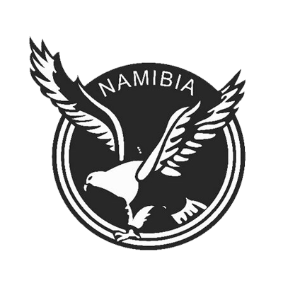 Logo de l\'équipe nationale de football de Namibie, parfait pour les articles pour bébé sur bebe-prenom.com.
