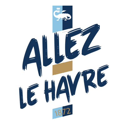 Logo du Havre Athletic Club, idéal pour les articles de bébé sur bebe-prenom.com. Montrez votre soutien avec style.