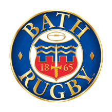 Logo Bath Rugby, parfait pour les accessoires de bébé, alliant confort et style. Découvrez notre sélection sur bebe-prenom.com.