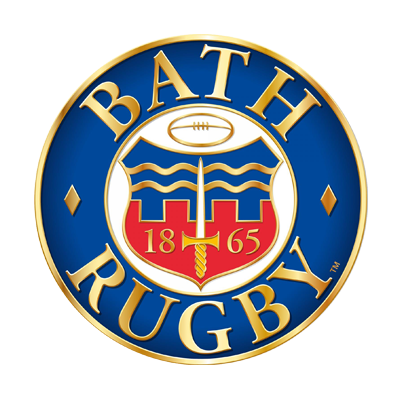 Logo Bath Rugby, parfait pour les accessoires de bébé, alliant confort et style. Découvrez notre sélection sur bebe-prenom.com.