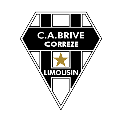 Logo C.A. Brive Corrèze, parfait pour habiller votre bébé avec style. Idéal pour un cadeau unique sur bebe-prenom.com.
