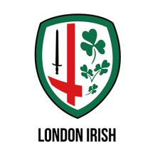 Logo London Irish pour accessoires bébé, ajoutant une touche sportive à vos tétines et bavoirs. Disponible sur bebe-prenom.com.