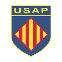 Logo USA Perpignan pour des articles pour bébé tendance sur bebe-prenom.com. Idéal pour les petits fans de rugby !
