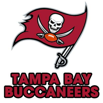 Logo des Tampa Bay Buccaneers, idéal pour les articles pour bébé comme bodys, bavoirs ou chaussons. Disponibles sur bebe-prenom.