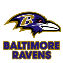 Logo Baltimore Ravens pour accessoires bébé tendance. Disponible sur bebe-prenom.com.