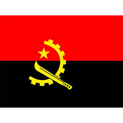 Drapeau Officiel de l\'Angola, idéal pour personnaliser les accessoires bébé sur bebe-prenom.com.