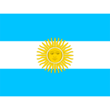 Drapeau Officiel de l\'Argentine, parfait pour personnaliser les accessoires de bébé sur bebe-prenom.com.