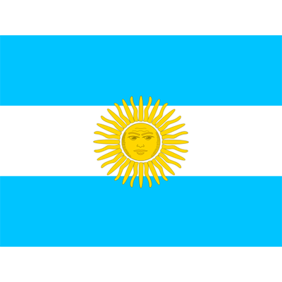 Drapeau Officiel de l\'Argentine, parfait pour personnaliser les accessoires de bébé sur bebe-prenom.com.