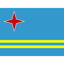 Drapeau Officiel d\'Aruba, idéal pour personnaliser les vêtements et accessoires de votre bébé avec une touche originale.