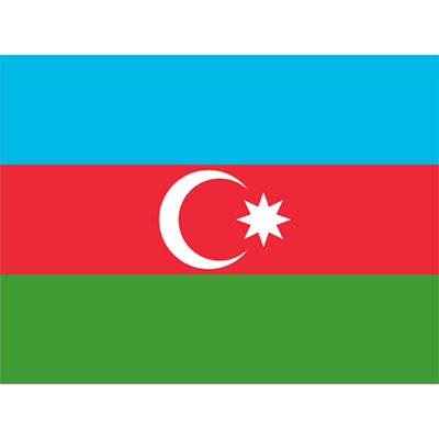 Drapeau Officiel de l\'Azerbaïdjan pour habiller avec style les accessoires de votre bébé sur bebe-prenom.com.