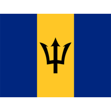 Drapeau Officiel de la Barbade, idéal pour personnaliser les accessoires de votre bébé. À découvrir sur bebe-prenom.com.