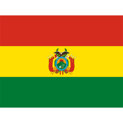 Drapeau Officiel de la Bolivie, parfait pour personnaliser les accessoires de bébé sur bebe-prenom.com.