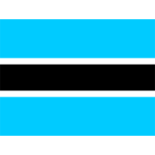 Drapeau Officiel du Botswana idéal pour personnaliser les accessoires de votre bébé sur bebe-prenom.com.