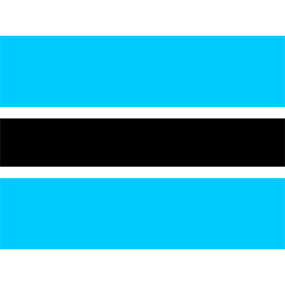 Drapeau Officiel du Botswana idéal pour personnaliser les accessoires de votre bébé sur bebe-prenom.com.