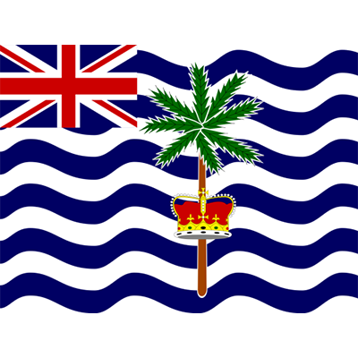 Drapeau officiel du Territoire britannique de l\'océan Indien, idéal pour personnaliser les articles de bébé sur bebe-prenom.com