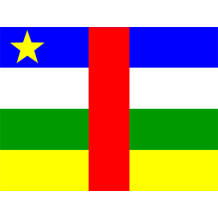 Drapeau Officiel de la République centrafricaine, parfait pour personnaliser vos articles pour bébé sur bebe-prenom.com.