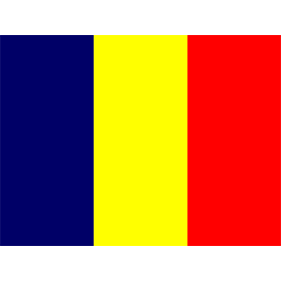 Drapeau Officiel du Tchad pour personnaliser les accessoires de bébé. Disponible sur bebe-prenom.com.
