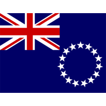 Drapeau officiel des Îles Cook, parfait pour personnaliser les articles de bébé avec une touche unique.