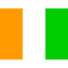 Drapeau Officiel de la Côte d\'Ivoire, un accessoire idéal pour personnaliser les articles de votre bébé sur bebe-prenom.com.