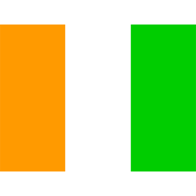 Drapeau Officiel de la Côte d\'Ivoire, un accessoire idéal pour personnaliser les articles de votre bébé sur bebe-prenom.com.