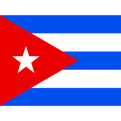 Drapeau Officiel de Cuba pour accessoires bébé, idéal pour personnaliser bodys et bavoirs. Disponible sur bebe-prenom.com.