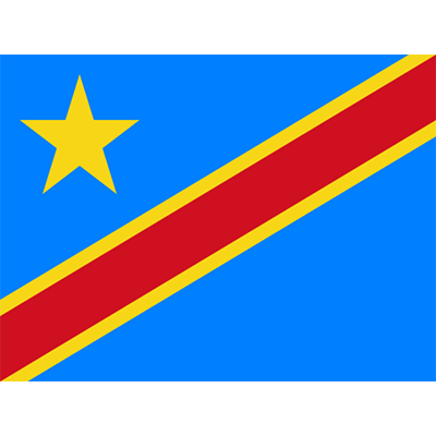 Drapeau Officiel de la République Démocratique du Congo, parfait pour les accessoires de bébé sur bebe-prenom.com.