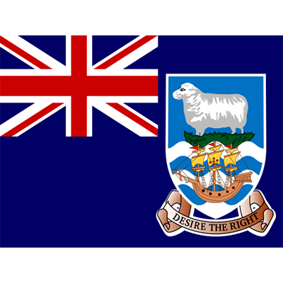 Drapeau officiel des Îles Falkland pour vos accessoires de bébé. Idéal pour un look original et fun sur bodys et bavoirs.
