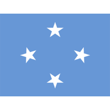 Drapeau officiel des États fédérés de Micronésie pour accessoires bébé, parfait pour personnaliser tétines et bodys.