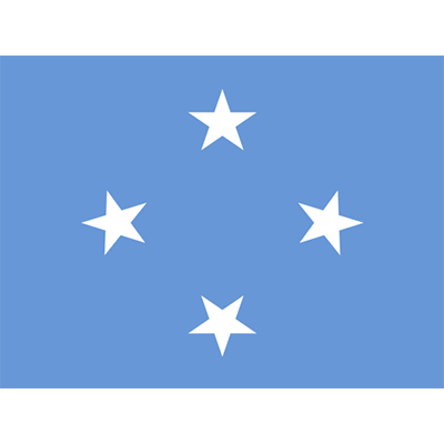 Drapeau officiel des États fédérés de Micronésie pour accessoires bébé, parfait pour personnaliser tétines et bodys.