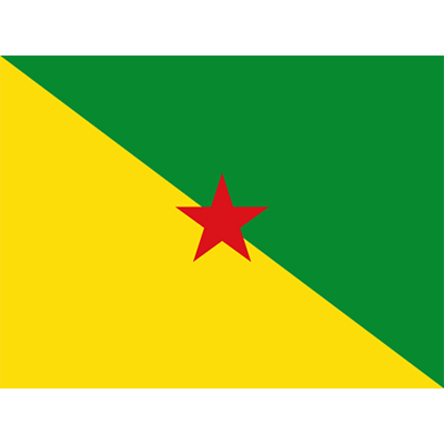 Drapeau Officiel de la Guyane Française, idéal pour décorer les articles de bébé sur bebe-prenom.com.