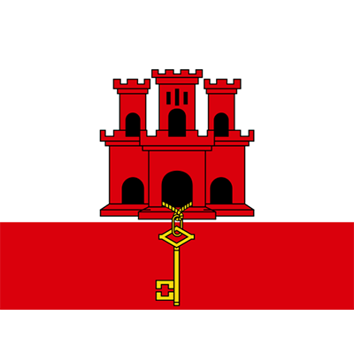 Drapeau Officiel de Gibraltar, idéal pour personnaliser les accessoires de bébé chez bebe-prenom.com.