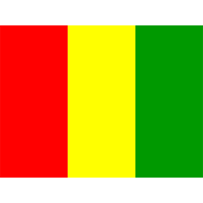 Drapeau Officiel de la Guinée-Bissau pour personnaliser les accessoires de votre bébé. Idéal pour les tétines et bodys.
