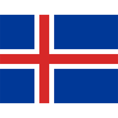 Drapeau Officiel de l\'Islande, parfait pour personnaliser les accessoires de votre bébé sur bebe-prenom.com.