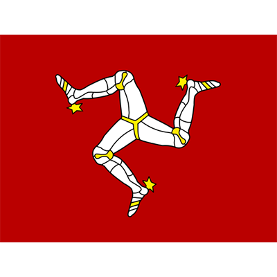 Drapeau officiel de l\'île de Man, parfait pour personnaliser les articles de bébé sur bebe-prenom.com.