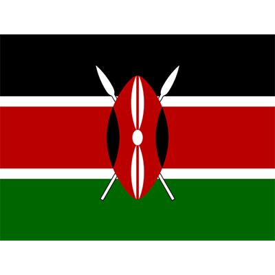 Drapeau Officiel du Kenya, idéal pour personnaliser les accessoires de bébé sur bebe-prenom.com.