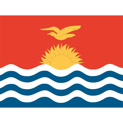 Drapeau Officiel de Kiribati pour accessoires bébé : une touche unique et colorée à la collection d\'articles pour nourrissons.