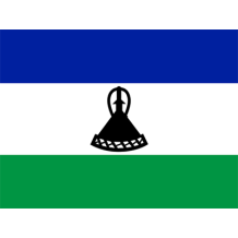 Drapeau Officiel du Lesotho, parfait pour personnaliser le style de votre bébé avec originalité et douceur.
