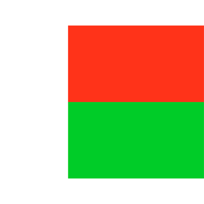 Drapeau Officiel de Madagascar pour décorer les articles de bébé : un choix plein de douceur et d\'identité. Disponible sur bebe