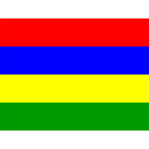 Drapeau Officiel de l\'Île Maurice, idéal pour customiser les accessoires de bébé avec une touche colorée et originale.