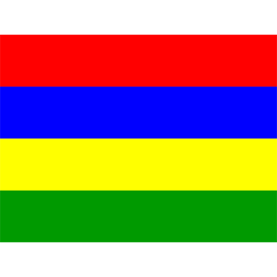 Drapeau Officiel de l\'Île Maurice, idéal pour customiser les accessoires de bébé avec une touche colorée et originale.