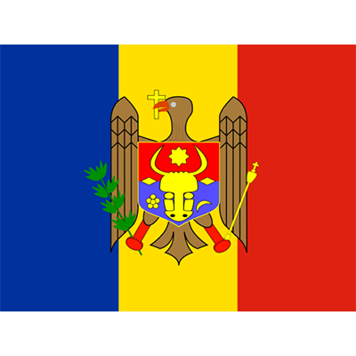 Drapeau officiel de la Moldavie, idéal pour personnaliser les accessoires de votre bébé sur bebe-prenom.com.