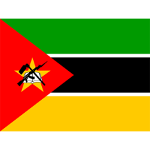 Drapeau officiel du Mozambique, parfait pour personnaliser les articles de bébé sur bebe-prenom.com.