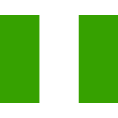 Drapeau officiel du Nigeria pour accessoires de bébé, parfait pour afficher votre fierté nationale. Disponible sur bebe-prenom.c