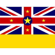 Drapeau Officiel de Niue, parfait pour personnaliser les accessoires de bébé sur bebe-prenom.com.