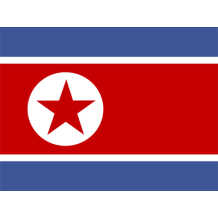 Drapeau Officiel de la Corée du Nord, parfait pour personnaliser vos articles pour bébé sur bebe-prenom.com.