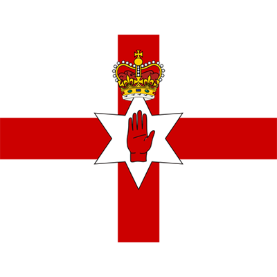 Drapeau Officiel de l\'Irlande du Nord pour personnaliser les articles pour bébé sur bebe-prenom.com.