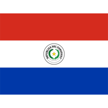 Drapeau officiel du Paraguay, idéal pour personnaliser les articles de bébé chez bebe-prenom.com.