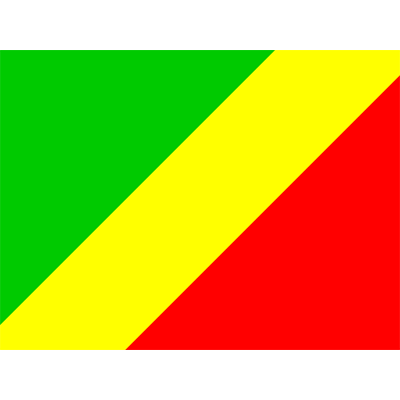 Drapeau Officiel de la République du Congo, parfait pour personnaliser les accessoires de votre bébé sur bebe-prenom.com.